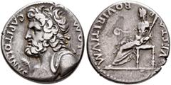 Civil War 68-69 AD Forces of Vitellius in Gaul and in the Rhine Valley. Anonymous, 2 January-19 April 69. Denarius (Silver, 16 mm, 3.33 g, 7 h), Lugdunum. 'Jupiter-Vesta Group'. I•O•M CAPITOLINVS Diad