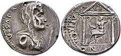Civil War 68-69 AD Forces of Vitellius in Gaul and in the Rhine Valley. Anonymous, 2 January-19 April 69. Denarius (Subaeratus, 18 mm, 2.28 g, 6 h), uncertain mint in the Rhine Valley. 'Plated Jupiter