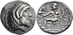 The Martin Huth Collection ARABIA, Eastern. Tylos/Bahrain (?). Characenian-inspired series, circa 1st century CE. Tetradrachm (Silver, 24 mm, 15.65 g, 11 h). Bearded head of Herakles to right, wearing