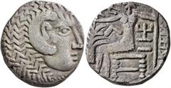 The Martin Huth Collection ARABIA, Eastern. Oman Peninsula. Mleiha or ad-Dur (?). Later coinage in the name of Abi'el, 1st century BCE to 1st century CE. Tetradrachm (Billon, 25 mm, 13.76 g, 4 h), imi