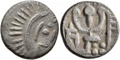 The Martin Huth Collection ARABIA, Eastern. Oman Peninsula. Mleiha or ad-Dur (?). Later coinage in the name of Abi'el, 1st century BCE to 1st century CE. Drachm (Billon, 16 mm, 2.81 g, 9 h), imitating