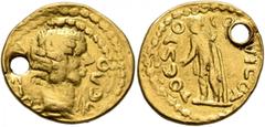 The Aurum Barbarorum Collection III UNCERTAIN GERMANIC TRIBES, Pseudo-Imperial coinage. Late 3rd-early 4th centuries. 'Aureus' (Gold, 20 mm, 6.08 g, 1 h), 'Early Group B'. Imitating Julia Domna, 193-2
