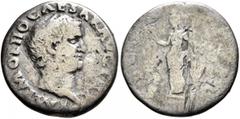 Roman Imperial Otho, 69. Denarius (Silver, 17 mm, 2.81 g, 6 h), Rome. IMP M OTHO CAESAR AVG TR P Bare head of Otho to right. Rev. [SECVRITAS P R] Securitas standing front, head to left, holding wreath