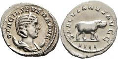 Roman Imperial Otacilia Severa, Augusta, 244-249. Antoninianus (Silver, 24 mm, 3.57 g, 12 h), Rome, 248. OTACIL SEVERA AVG Diademed and draped bust of Otacilia Severa set to right on crescent. Rev. SA