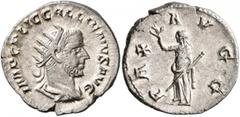 Roman Imperial Gallienus, 253-268. Antoninianus (Silver, 21 mm, 3.95 g, 7 h), Rome, 253-254. IMP C P LIC GALLIENVS AVG Radiate, draped and cuirassed bust of Gallienus to right, seen from behind. Rev. 