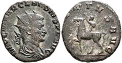 Roman Imperial Claudius II Gothicus, 268-270. Antoninianus (Bronze, 19 mm, 3.52 g, 6 h), Rome, 268. IMP C M AVR CLAVDIVS P F AVG Radiate, draped and cuirassed bust of Claudius II to right, seen from b