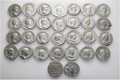 Group Lots A lot containing 30 silver coins. Including: Antoniniani of Gordian III (12), Philip I (5), Otacilia Severa (2), Philip II (2), Trajan Decius (7) and Herennia Etruscilla (2). Very fine to e