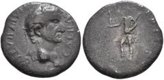 Roman Imperial Galba, 68-69. 'Denarius' (Billon, 15 mm, 3.00 g, 12 h), a contemporary cast imitation from an irregular mint. Imitating Galba's Spanish mint, after 68. GALBA IMPERATOR Laureate head of 