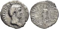 Roman Imperial Otho, 69. Denarius (Silver, 18 mm, 2.00 g, 6 h), Rome, 15 January-16 April 69. IMP M OTHO CAESAR AVG TR P Bare head of Otho to right. Rev. PAX ORBIS TERRARVM Pax standing front, head to