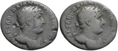 Roman Imperial Hadrian, 117-138. 'Denarius' (Bronze, 18 mm, 2.47 g, 6 h), a contemporary 'limes denarius', irregular mint, after 121. IMP CAESAR TRAIAN HA[...] Laureate and draped bust of Hadrian to r