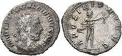 Roman Imperial Gallienus, 253-268. Antoninianus (Silver, 22 mm, 2.65 g, 7 h), Rome, 253-254. IMP C P LIC GALLIENVS AVG Radiate and cuirassed bust of Gallienus to right. Rev. APOLINI PROPVG Apollo stan