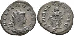 Roman Imperial Gallienus, 253-268. Antoninianus (Silvered bronze, 21 mm, 3.19 g, 6 h), Rome, 263-265. GALLIENVS AVG Radiate and cuirassed bust of Gallienus to right. Rev. INDVLGENT AVG / P Indulgentia