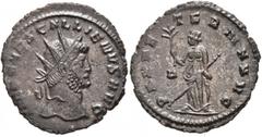 Roman Imperial Gallienus, 253-268. Antoninianus (Silvered bronze, 22 mm, 2.88 g, 5 h), Rome, 265-267. IMP CAES GALLIENVS AVG Radiate head of Gallienus to right. Rev. PAX AETERNA AVG Pax standing front