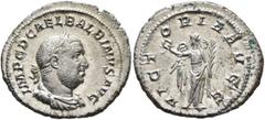 Roman Imperial Balbinus, 238. Denarius (Silver, 20 mm, 3.40 g, 12 h), Rome, circa April-June 238. IMP C D CAEL BALBINVS AVG Laureate, draped and cuirassed bust of Balbinus to right. Rev. VICTORIA AVGG