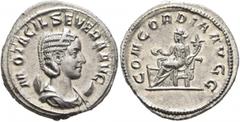 Roman Imperial Otacilia Severa, Augusta, 244-249. Antoninianus (Silver, 23 mm, 4.61 g, 6 h), Rome, 247. M OTACIL SEVERA AVG Diademed and draped bust of Otacilia Severa set to right on crescent. Rev. C
