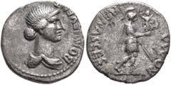 Roman Imperial Civil Wars. Forces of Galba in Spain. Anonymous, 3 April-2nd half of June 68. Denarius (Silver, 18 mm, 3.76 g, 5 h), uncertain mint in Spain. Group IX. BONI EVENT Diademed and draped bu