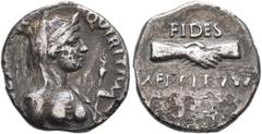 Roman Imperial Civil War 68-69 AD Forces of Vitellius in Gaul and in the Rhine Valley. Anonymous, 2 January-19 April 69. Denarius (Subaeratus, 16 mm, 3.23 g, 6 h), uncertain mint in Gaul or in the Rhi