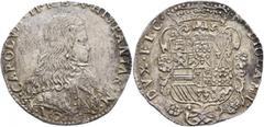 Italy ITALY. Milano (Duchi). Carlo II di Spagna, 1665-1700. Filippo 1676 (Silver, 42 mm, 27.94 g, 6 h). CAROLVS II REX HISPANIARVM Cuirassed bust of Charles II to right. Rev. MEDIOLANI DVX ET C Crowed