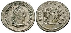 Roman Imperial Coins Valerian I. A.D. 253-260. BI antoninianus (23 mm, 3.61 g, 12 h). Samosata, A.D. 255/6. IMP C P LIC VALERIANVS AVG, radiate, draped and cuirassed bust of Valerian I right / VIR-TVS