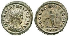Roman Imperial Coins Tacitus. A.D. 275-276. Æ antoninianus (21 mm, 3.75 g, 5 h). Rome, A.D. 275. IMP C M CL TACITVS AVG, radiate, draped and cuirassed bust of Tacitus right / PROVIDENTIA AVG, Providen