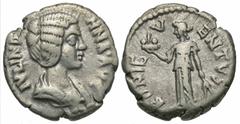 Roman Imperial Coins Julia Domna. Augusta, A.D. 193-217. AR denarius (17 mm, 3.93 g, 12 h). Alexandria, under Septimius Severus, A.D. 194. IVLIA · D[O]-MNA · AVG, draped bust of Julia Domna / BONI E-V