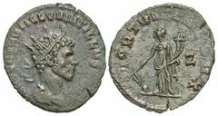 Roman Imperial Coins Quintillus. A.D. 270. Æ antoninianus (19 mm, 2.71 g, 5 h). Rome. IMP C M AVR CL QVINTILLVS AVG, radiate, draped and cuirassed bust of Quintillus right / FORTVNA REDVX, Fortuna sta