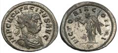 Roman Imperial Coins Tacitus. A.D. 275-276. Æ antoninianus (22 mm, 3.81 g, 12 h). Ticinum, A.D. 275. IMP C M CL TACITVS AVG, radiate, draped and cuirassed bust of Tacitus right / VICTORIA G-OTTHI, Vic