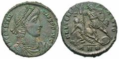 Roman Imperial Coins Constantius II. A.D. 337-361. Æ centenionalis (21 mm, 6.32 g, 6 h). Antioch, A.D. 350-355. D N CONSTAN-TIVS P F AVG, diademed, draped and cuirassed bust of Constantius II right / 