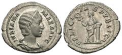 Roman Imperial Coins Julia Mamaea. Augusta, A.D. 222-235. AR denarius (21 mm, 3.15 g, 1 h). Rome, under Severus Alexander, A.D. 228. IVLIA MA-MAEA AVG, diademed and draped bust of Julia Mamaea right /