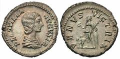 Roman Imperial Coins Plautilla. Augusta, A.D. 202-205. AR denarius (19 mm, 3.36 g, 1 h). Rome, under Septimius Severus jointly with Caracalla, A.D. 204. PLAVTILLA AVGVSTA, draped bust of Plautilla rig