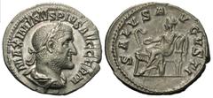 Roman Imperial Coins Maximinus I 'Thrax'. A.D. 235-238. AR denarius (19 mm, 2.41 g, 5 h). Rome, A.D. 236-238. MAXIMINVS PIVS AVG GERM, laureate, draped and cuirassed bust of Maximinus I right / SALVS 