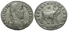 Roman Imperial Coins Julian II. A.D. 360-363. . Nicomedia, A.D. 361-363. D N FL CL IVLI-ANVS P F AVG, diademed, draped and cuirassed bust of Julian II right / SECVRITAS REIPVB, bull standing right; ab
