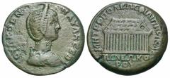 Roman Provincial Coins Thrace, Philippopolis. Julia Paula. Augusta, A.D. 219-220. Æ (27 mm, 11.08 g, 12 h). OVΛ KOPN ΠAVΛA CEB, diademed and draped bust of Julia Paula right / MHTPOΠOΛEΩC ΦIΛIΠΠOΠOΛE-