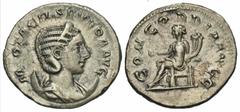 Roman Imperial Coins Otacilia Severa. Augusta, A.D. 244-249. AR antoninianus (21 mm, 4.58 g, 7 h). Rome, under Philip I, A.D. 246. M OTACIL SEVERA AVG, diademed and draped bust of Otacilia Severa righ