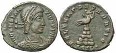 Roman Imperial Coins Constantius II. A.D. 337-361. Æ 1/2 centenionalis (19 mm, 2.55 g, 12 h). Siscia, A.D. 348-350. D N CONSTANTIVS P F AVG, pearl-diademed, draped and cuirassed bust of Constantius II