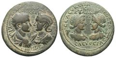 Roman Provincial Coins Cilicia, Seleuceia ad Calycadnum. Gordian III, with Tranquillina. A.D. 238-244. Æ medallion (37 mm, 23.97 g, 6 h). M ANTΩNIOC ΓOPΔIANOC CЄ KAI CABINIAN TRANKVΛΛINAN CЄB, Radiate