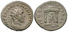Roman Imperial Coins Volusian. A.D. 251-253. AR antoninianus (21 mm, 3.08 g, 6 h). Rome, A.D. 251-253. IMP CAE C VIB VOLVSIANO AVG, radiate, draped and cuirassed bust of Volusian right / IVNONI MARTIA