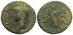 Roman Imperial Coins Claudius. A.D. 41-54. Æ as (28 mm, 11.21 g, 6 h). Rome, ca. A.D. 41/2. TI CLAVDIVS CAESAR AVG P M TR P IMP, bare head of Claudius left / CONSTANTIAE AVGVSTI, S C across field, Con