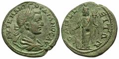Roman Provincial Coins Thrace, Odessus. Gordian III. A.D. 238-244. Æ (26 mm, 8.74 g, 6 h). Laureate, draped and cuirassed bust of Gordian III right / Great God standing facing, head left, sacrificing 