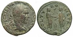 Roman Provincial Coins Phoenicia, Tyre. Trebonianus Gallus. A.D. 251-253. Æ (26 mm, 13.29 g, 12 h). Laureate, draped and cuirassed bust of Trebonianus Gallus right / The two emperors standing facing o