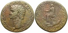 Roman Imperial Coins Nero Claudius Drusus. Died 9 B.C. Æ sestertius (35 mm, 26.23 g, 5 h). Rome, under Claudius, A.D. 41/2. NERO CLAVDIVS DRVSVS GERMANICVS IMP, bare head of Nero Claudius Drusus left 