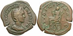 Roman Imperial Coins Otacilia Severa. Augusta, A.D. 244-249. Æ sestertius (34 mm, 20.02 g, 1 h). Rome, Under Philip II, A.D. 245. MARCIA OTACIL SEVERA AVG, diademed and draped bust of Otacilia Severa 