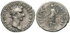 Roman Imperial Coins Nerva. A.D. 96-98. AR denarius (18 mm, 2.96 g, 6 h). Rome, A.D. 97. IMP NERVA CAES AVG P M TR P COS III P P, laureate head of Nerva right / FORTVNA AVGVST, Fortuna standing facing