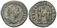 Roman Imperial Coins Gallienus. A.D. 253-268. BI antoninianus (20 mm, 3.55 g, 6 h). Samosata, A.D 258-260. IMP C P LIC GALLIENVS P F AVG, radiate, draped and cuirassed bust of Gallienus right / IOVI C
