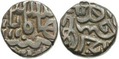Medieval Indian Coins India, Tomara dynasty of Gwalior. Ca. 15th-16th Century A.D. BI tanka (18 mm, 9.64 g). Crude Arabic legends on both sides / Goron & Goenka, The Coins of the Indian Sultanates, MU