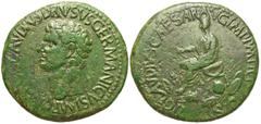 Roman Imperial Coins Nero Claudius Drusus. Died 9 B.C. Æ sestertius (35 mm, 22.92 g, 6 h). Rome, under Claudius, A.D. 41/2. NERO CLAVDIVS DRVSVS GERMANICVS IMP, bare head of Nero Claudius Drusus left 