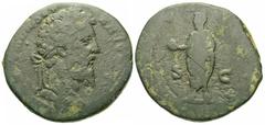Roman Imperial Coins Didius Julianus. A.D. 193. Æ sestertius (29 mm, 17.23 g, 12 h). Rome. [IMP CAES M DID] SEV-ER IV[LIAN AVG], laureate head of Didius Julianus right / [RECT]OR [ORB]IS, S C across f