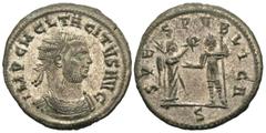 Roman Imperial Coins Tacitus. A.D. 275-276. Antoninianus (22 mm, 3.95 g, 6 h). Cyzicus, third emission, January-June A.D. 276. IMP C M CL TACITVS AVG, radiate, draped and cuirassed bust of Tacitus rig