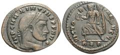 Roman Imperial Coins Maxentius. A.D. 306-312. Æ follis (26 mm, 6.37 g, 5 h). Rome. IMP C MAXENTIVS P F AVG, laureate head of Maxentius right / VICTO-R-IA A-VG N, Victory advancing left, holding wreath