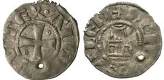 World Coins - Medieval (pre-1500) Crusader, Kingdom of Jerusalem. Amaury. 1163-1174. AR denier (17 mm, 0.85 g, 2 h). Cross with annulet in second and third quarters / Church of the Holy Sepulchre. Cf.